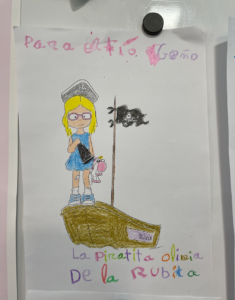 Dibujo primita Olivia Torneo Pádel en Memoria de Olivia. Segovia. Enero 2023.