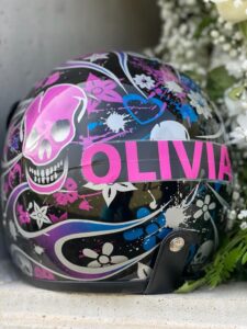 Casco moto Olivia, niña asesinada por su madre en Gijón 29 octubre 2022.